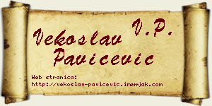 Vekoslav Pavičević vizit kartica